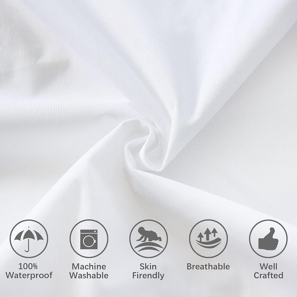 Bilobanbabybedding Biloban 4 Pack Pillow Protectors with Zipper Breathable & Noiseless & Durable 100% Waterproof Pillow Cases Standard Size…