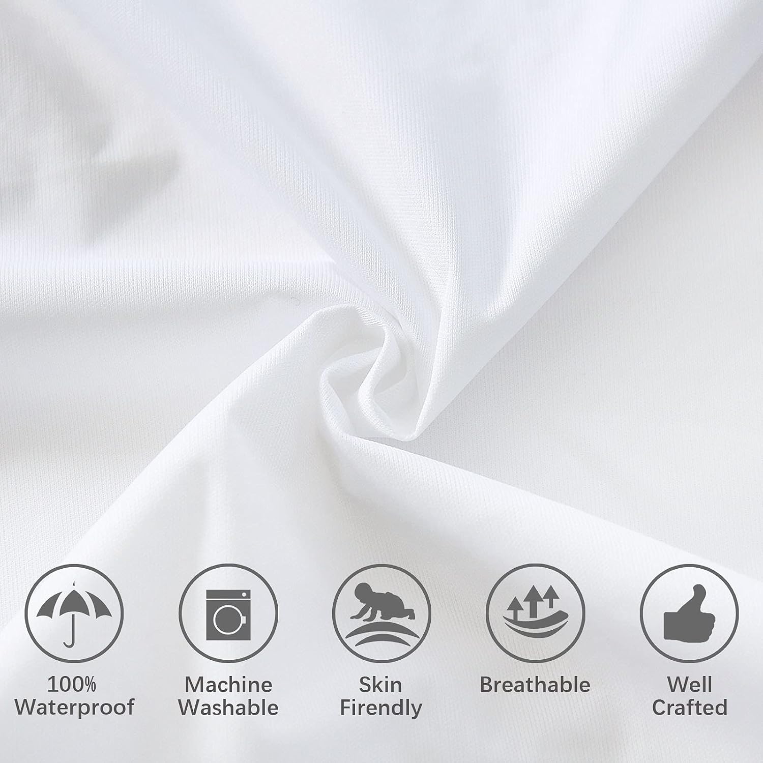 Bilobanbabybedding Biloban 4 Pack Pillow Protectors with Zipper Breathable & Noiseless & Durable 100% Waterproof Pillow Cases Standard Size…