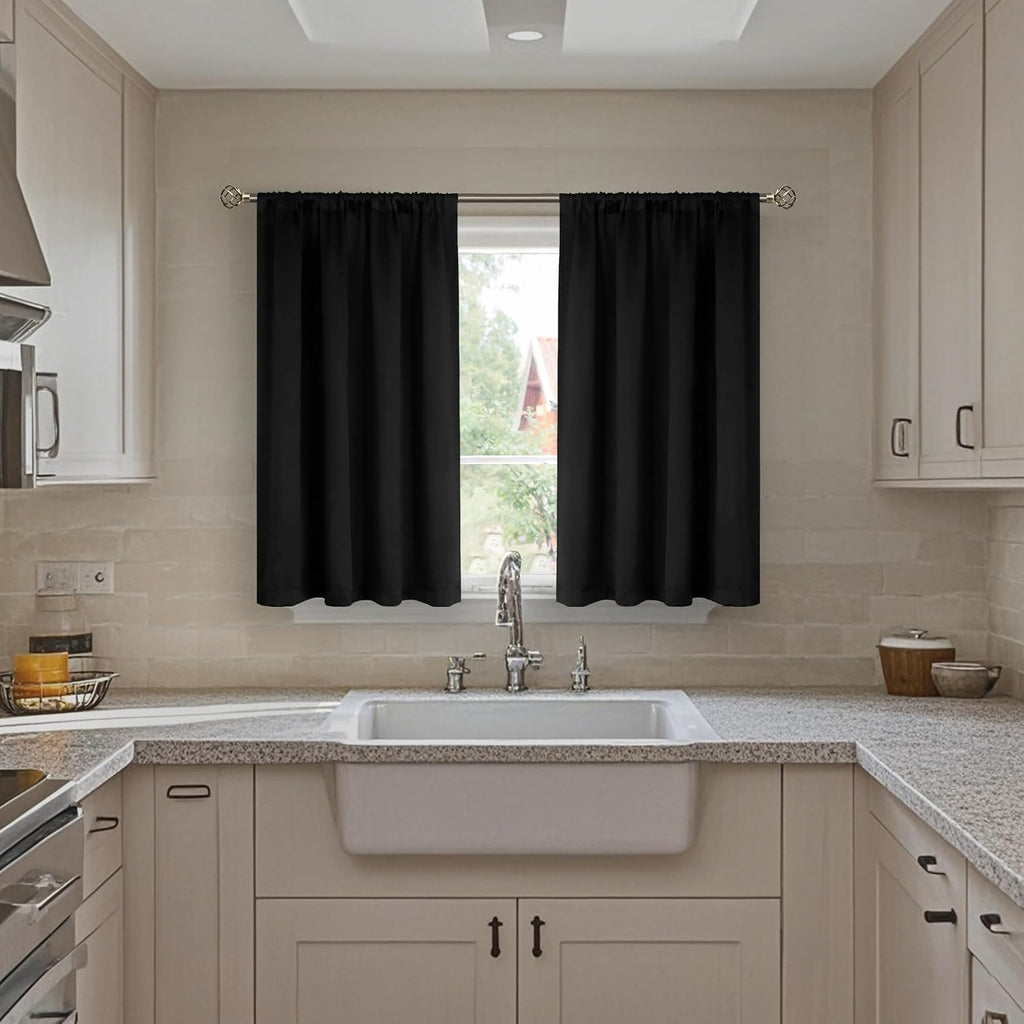 BGment Short Blackout Curtains for Small Window 40 Inch Long, Thermal Insulated Full Room Darkening Bedroom Curtains Soundproof Privacy…