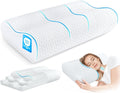 zibroges Cervical Neck Pillow King Size - Cooling Adjustable Sandwich Dynamic Memory Foam Pillows for Sleeping, Contour Pillow Ergonomic Or…