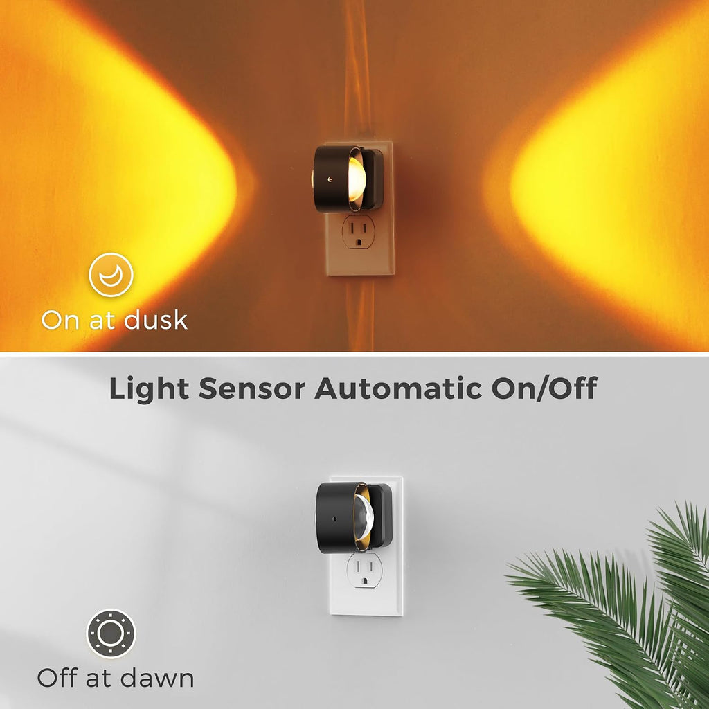 L LOHAS LED Night Light Projector, Night Lights Plug into Wall, 2000K/3000K/5000K Adjustable Color Temperature Nightlight, Rotating…