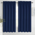 Dwcn Bedroom Blackout Curtains 60 x 63 Inches Length 2 Panels Set, Solid Thermal Insulated Energy Saving Window Treatment Drapes, Rod Pocke…