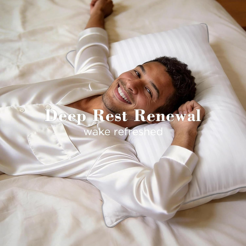 Viewstar Bed Pillows King Size Set of 2, Hotel Collection Down Alternative Pillows for Side, Back or Stomach Sleepers, Stable Neck Support,…