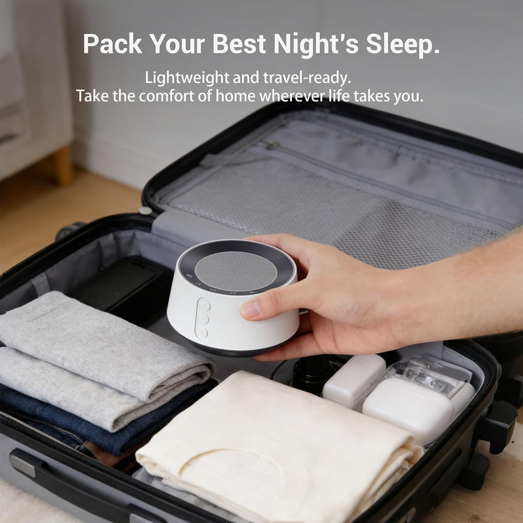 BGOVERSSWhiteNoiseMachine White Noise Machine with Night Light – 20 Soothing Sounds, 10 Color Lights, 5 Timer Settings & Memory Function, P…