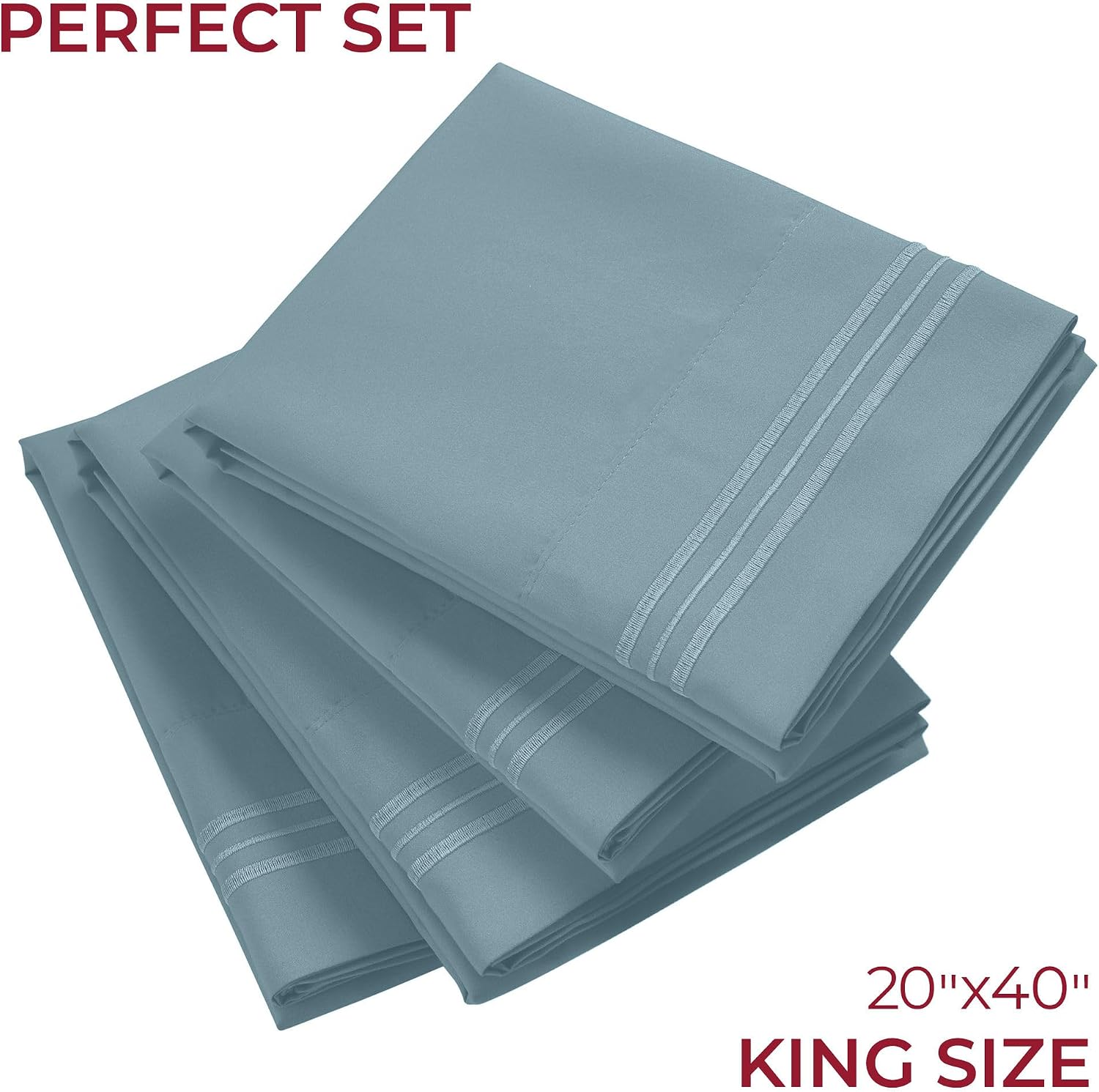 Mellanni Pillow Cases Set - 4 PC Iconic Collection Pillowcases - Hotel Luxury, Extra Soft, Cooling Pillow Covers - Wrinkle, Fade, Stain Res…