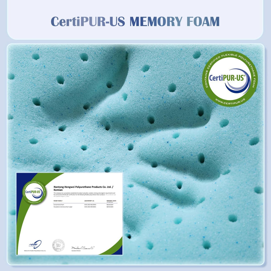 Lofe Adjustable Memory Foam Pillow - Combined Thin Pillow to Adjust Softness/Support, 10 Heights of Adjustable Piliow for Neck, CertiPUR-U…