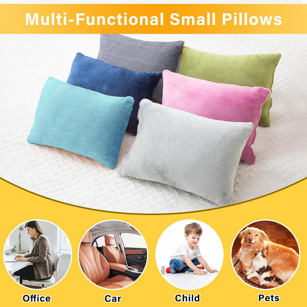1 MIDDLE ONE 2 Pack Small Pillow, Cooling Memory Foam Mini Pillow 11 X 7 Inches for Sleeping, Travel, Nap and Neck, Knee, Lumbar Support…
