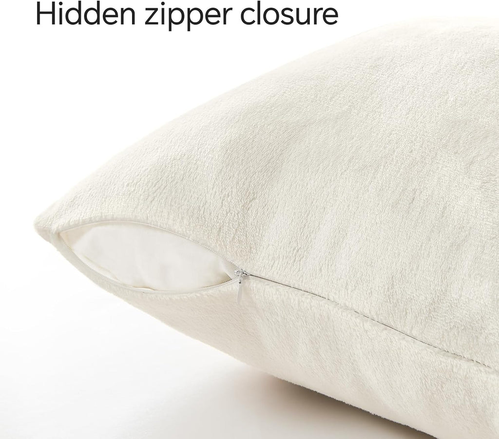 Bedelite Velvet Pillow Covers 26x26 with Zipper, 2 Pack Super Soft Square Pillow Covers for Bedroom, Sofa, Couch, Luxury Cozy Fleece Pillowc…