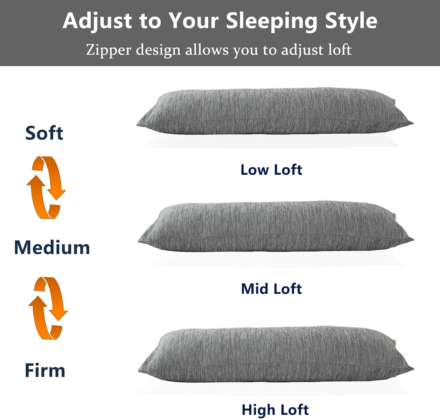 1 MIDDLE ONE Body Pillow, Cooling Memory Foam Body Pillows for Adults Sleeping, Long Pillow for Bed, Big Large Firm Full Body Pillow for…