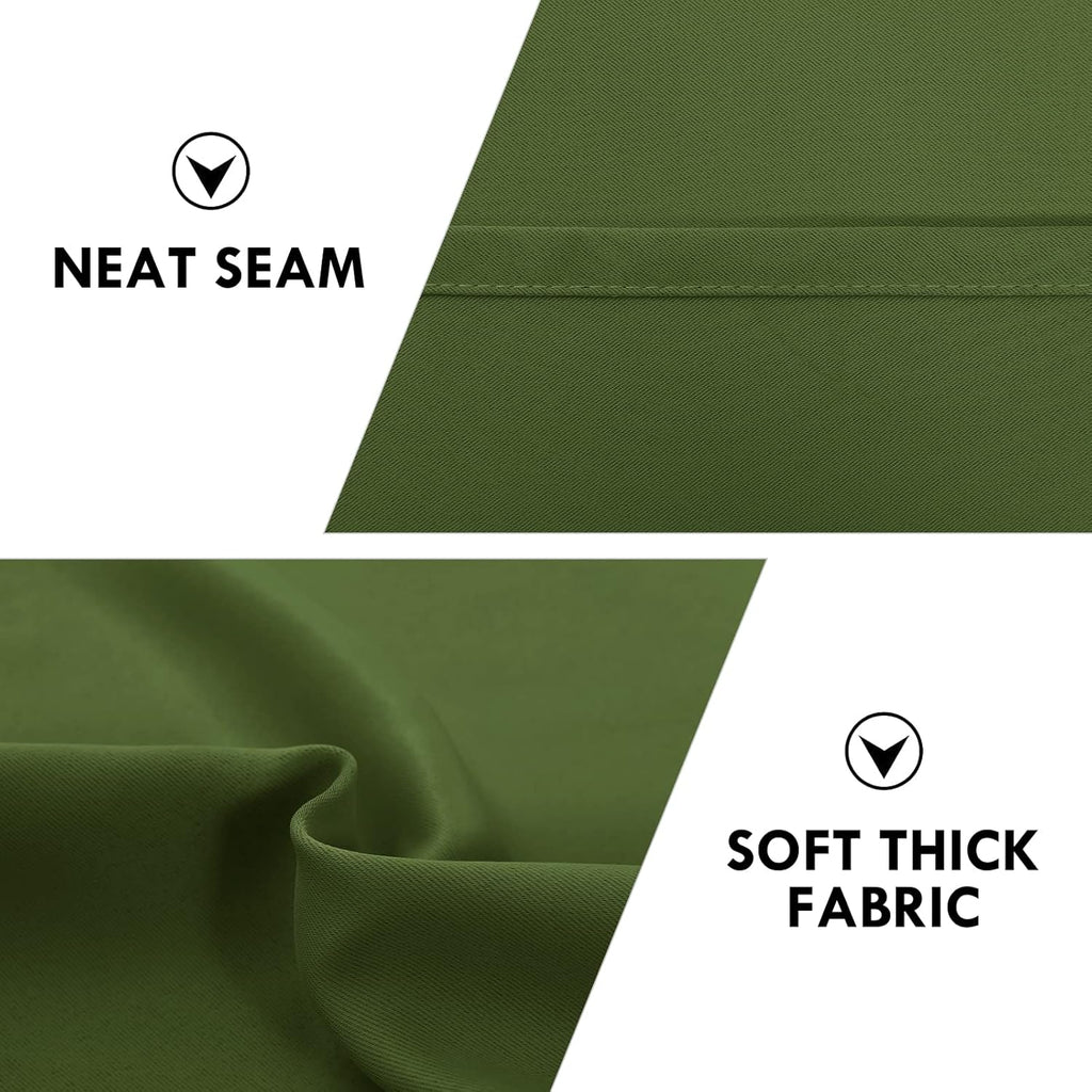 Dwcn Blackout Curtains Room Darkening Thermal Insulated Bedroom Curtains Window Curtain Panels, 42 x 84 inches Long, Set of 2 Olive Green R…