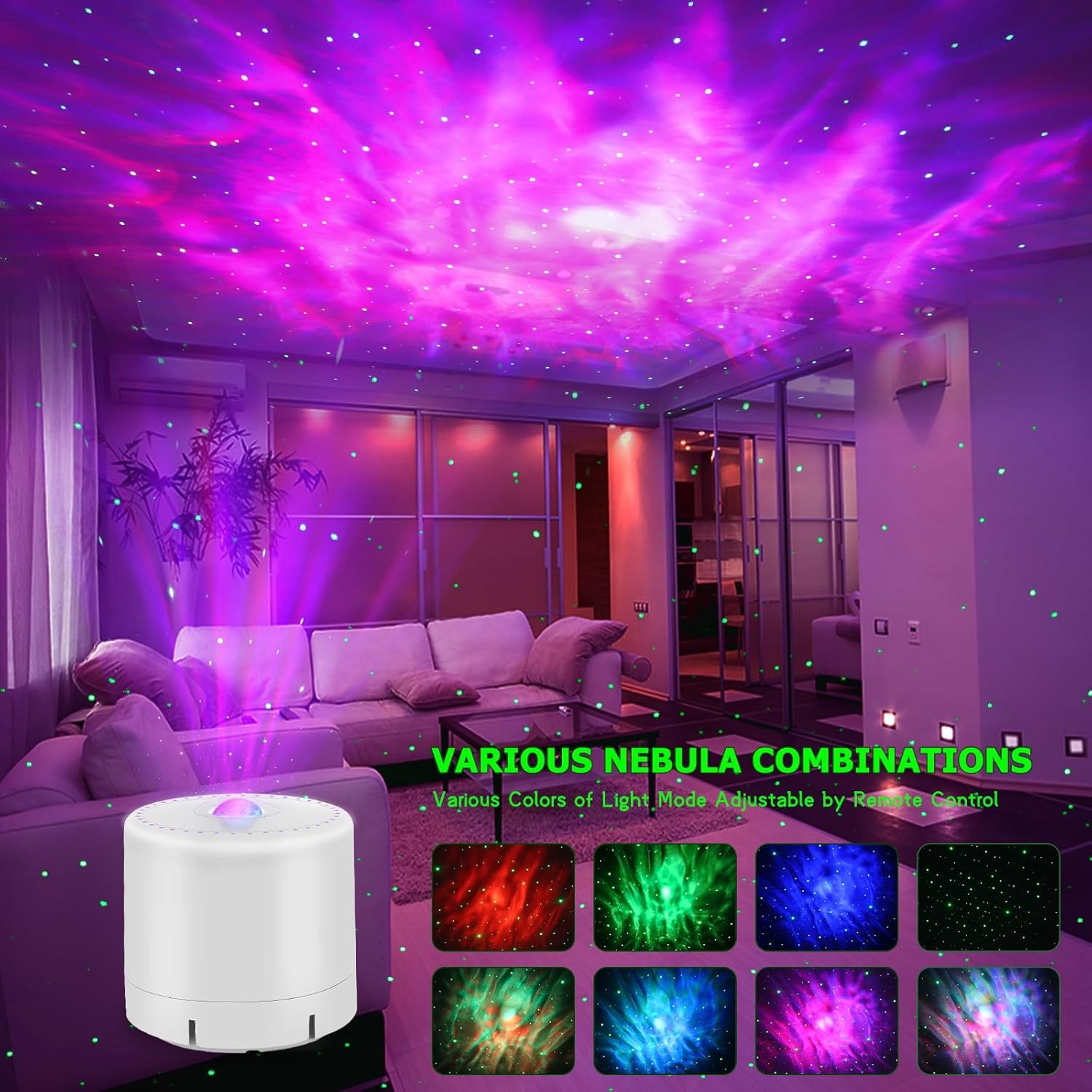 Herhoter Galaxy Projector, Star Projector with Timer and Remote Control for Adults Bedroom Decoration, Party, Star Night Light Plastic red