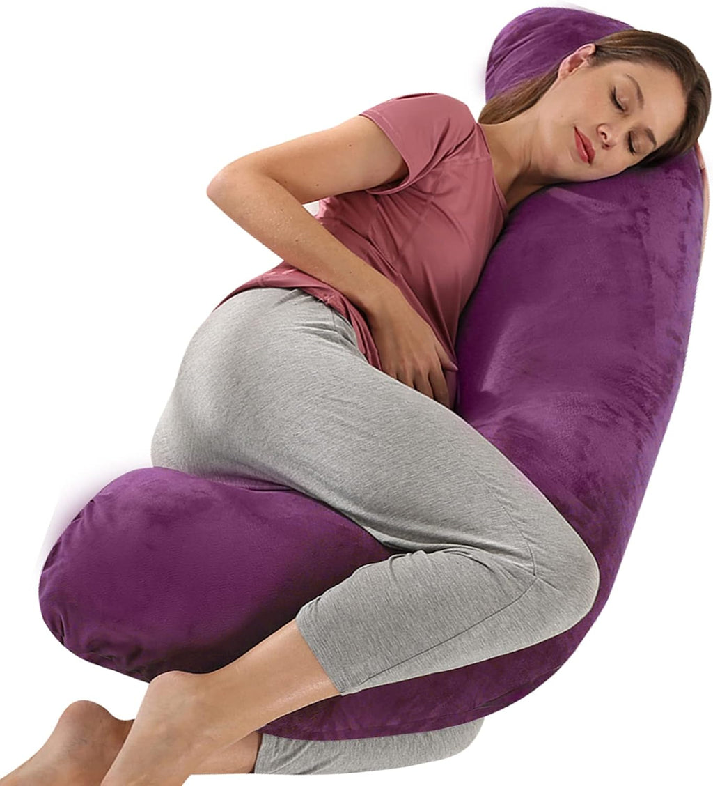 BATTOP Pregnancy Pillows for Sleeping, Maternity Body Pillow with Washable Cover, New Mom Gifts for Women, Support for Back, HIPS, Legs, Belly…