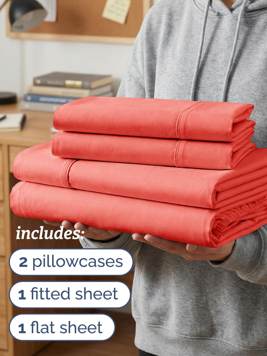 Twin XL 4 Piece Sheet Set - Comfy, Breathable & Cooling - Hotel Luxury Bedding for Women, Men, Kids, Teens and Children - 1 Flat & 1…