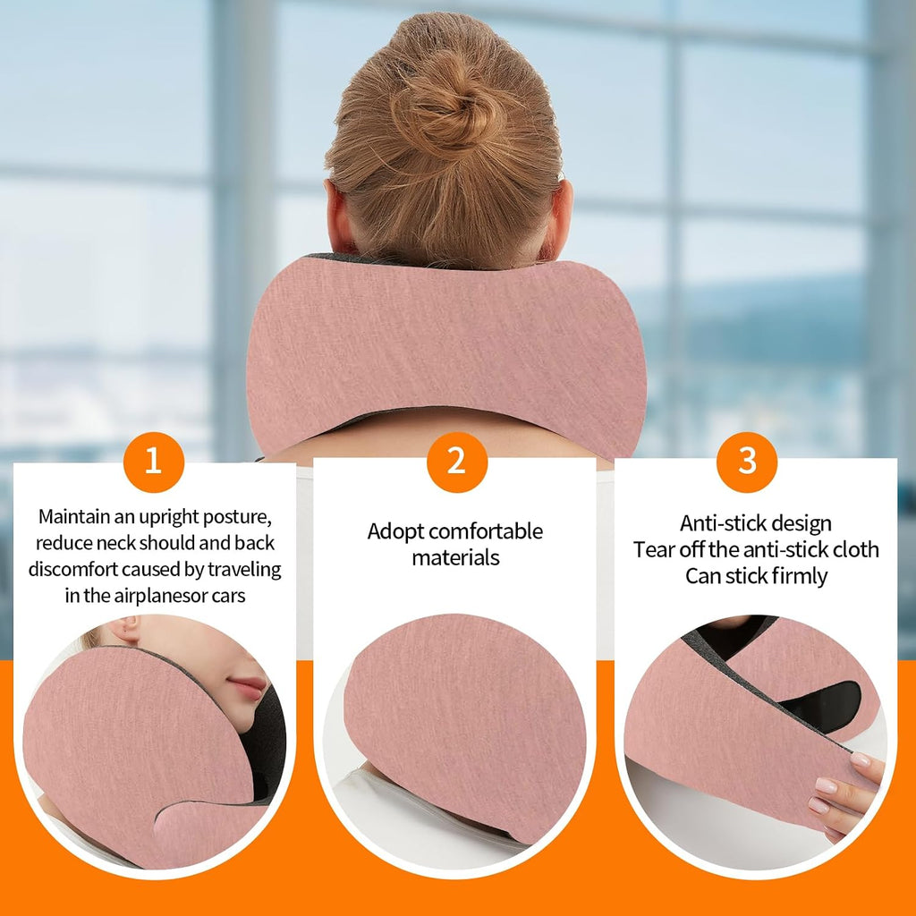 Travel Neck Pillow for Airplane – Memory Foam 360° Support Compact Design Ergonomic Flight Pillow for Sleeping & Neck Support Portable…