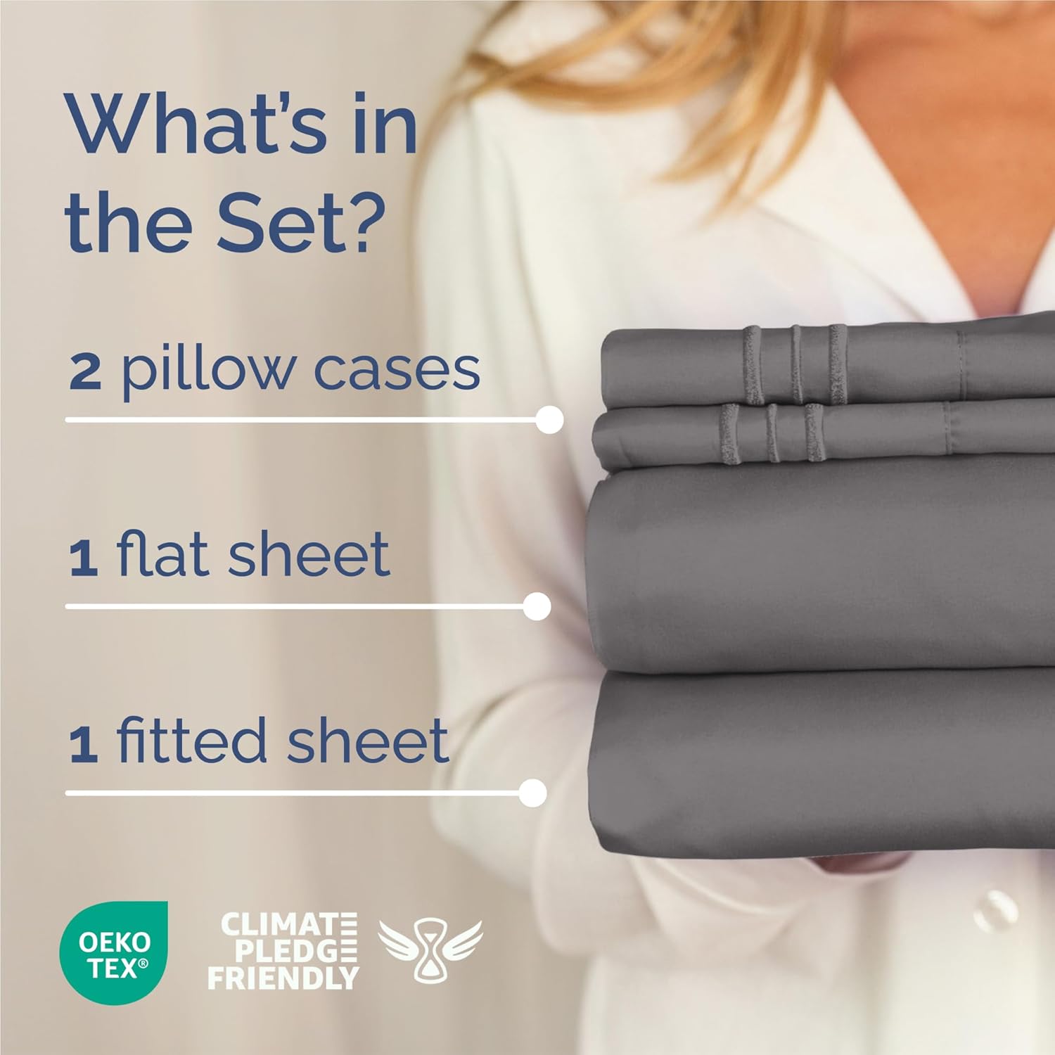 King Size 4 Piece Sheet Set - Comfy Breathable & Cooling Sheets - Hotel Luxury Bed Sheets for Women & Men - Deep Pockets, Easy-Fit, Extra…
