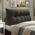 WOWMAX 80% Cotton & 20% Linen Blend Headboard Pillow – Queen Size Reading Wedge Backrest for Bed, Handmade Firm Support Bolster Cushion…