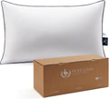 PacificCoast Pacific Coast Bed Pillow, Hotel Collection Goose Feather and Down Pillow for Sleeping, 3-Chamber Design, Medium Supportive, St…