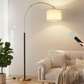 Ambimall Dimmable Arc Floor Lamp with Remote, Color Temperatures and Brightness Adjustable, Arched Floor Lamp with Rotating Head, Over…