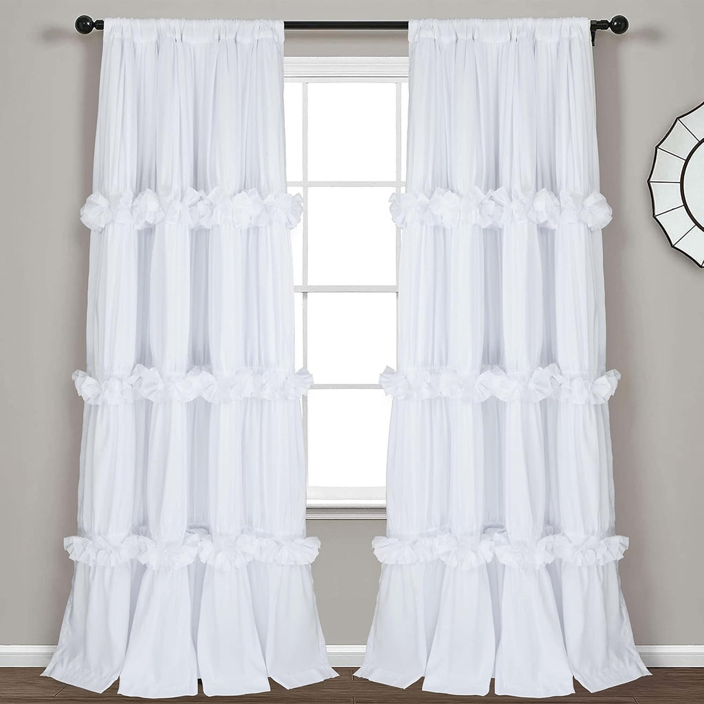 Homechoice Decor Thermal Insulated Blackout Window Curtains, 54" W x 84" L x 2 Panels, Boho Ruched Window Treatments with 3 Rows of…