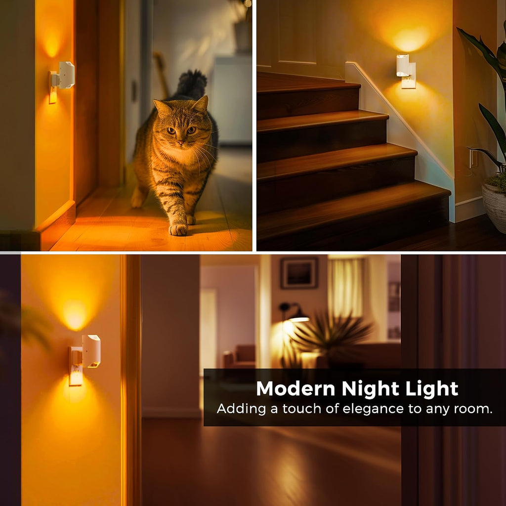 L LOHAS LED Night Lights Plug into Wall, Dimmable Night Light 0-100LM, Dusk to Dawn Sensor, Soft White 2000K, Plug in Nightlights for…