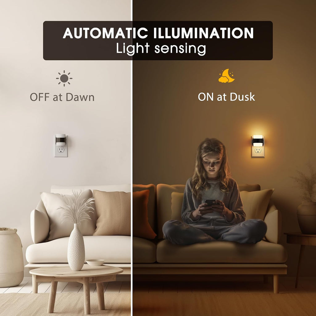 Briignite Night Light, Night Lights Plug into Wall, LED Nightlight for Kids & Adults, 3CCT Adjustable 3000K/4000K/5000K Color, Dusk to…