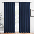 NICETOWN Navy Curtains Blackout Draperies - Modern Design Thermal Insulated Rod Pocket Blackout Drapes for Kid's Bedroom, Window Covering…