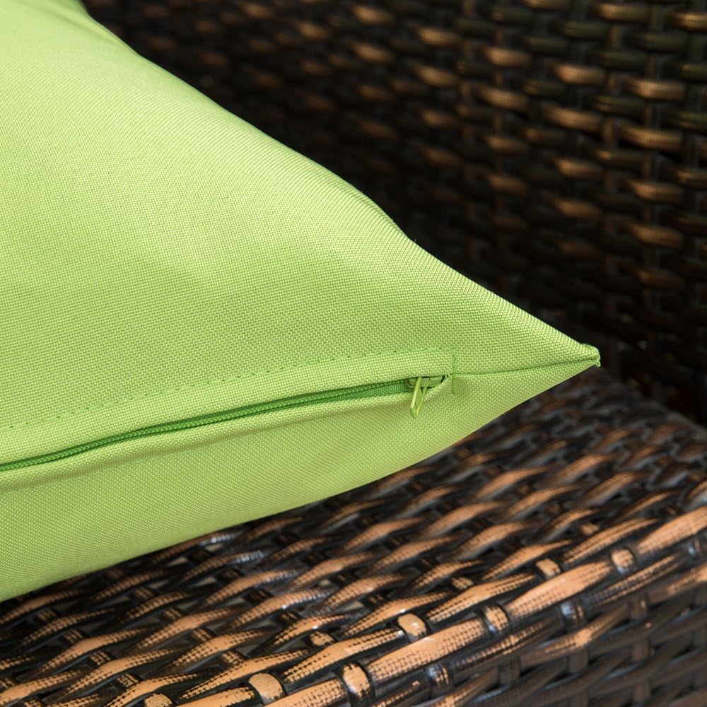 MIULEE Pack of 2 Decorative Outdoor Waterproof Pillow Covers Square Garden Cushion Sham Throw Pillowcase Summer Shell for Patio Tent…