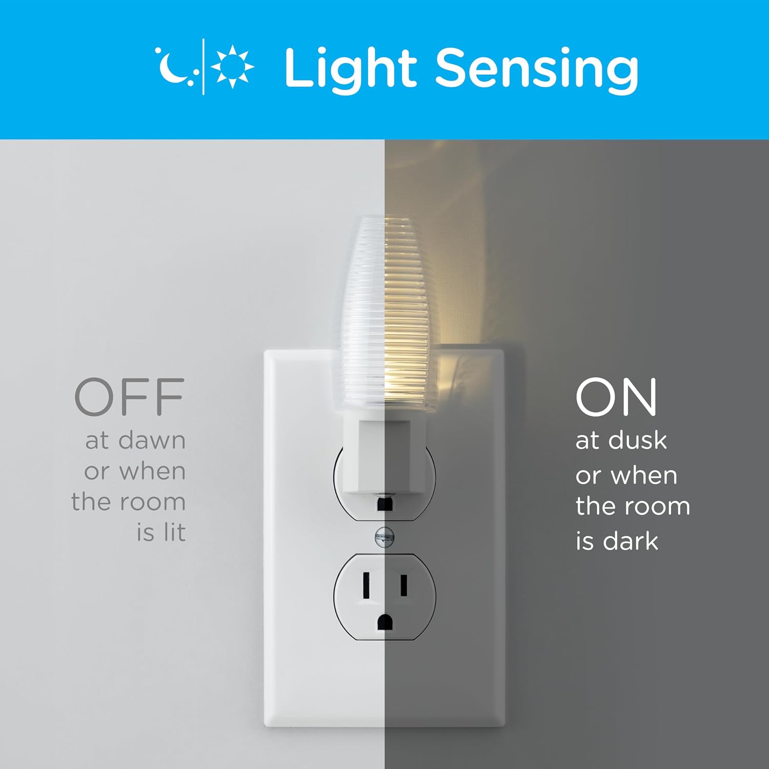 Lights by Night LED Night Light, Plug-in, Dusk to Dawn Sensor, Warm White, UL-Certified, Energy Efficient, Ideal Nightlight for Bedroom…