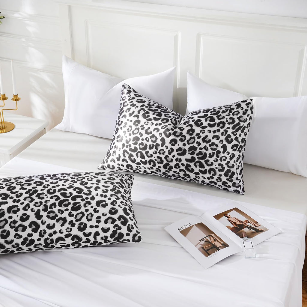MR&HM Satin Pillowcase for Hair and Skin, Silk Satin Pillowcase 2 Pack, Standard Size Pillow Cases Set of 2, Silky Pillow Cover with…