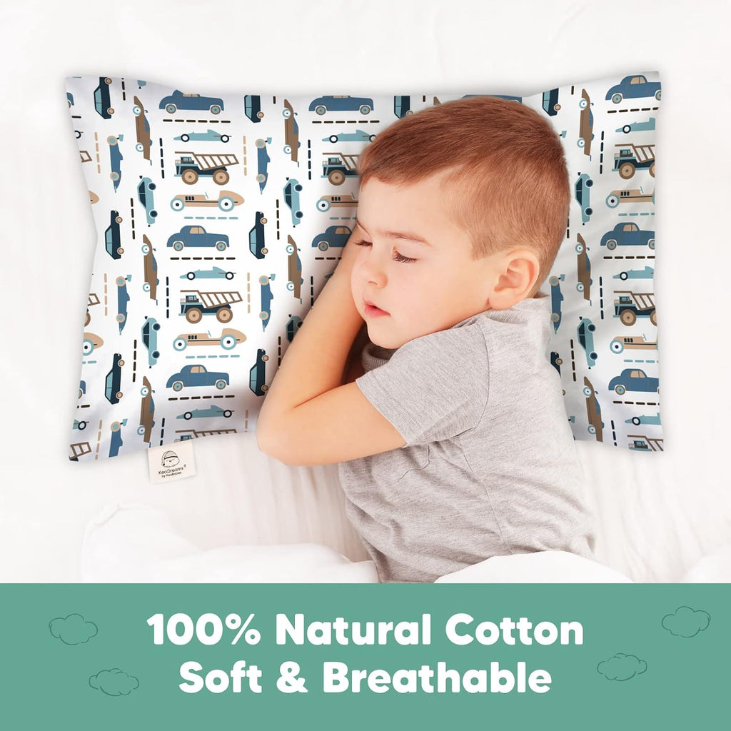 KeaBabies Toddler Pillowcase 13"x18" - Organic Cotton Toddler Pillowcase for Kids, Boys, Girls, Soft & Durable Cotton Cover for Miniature…