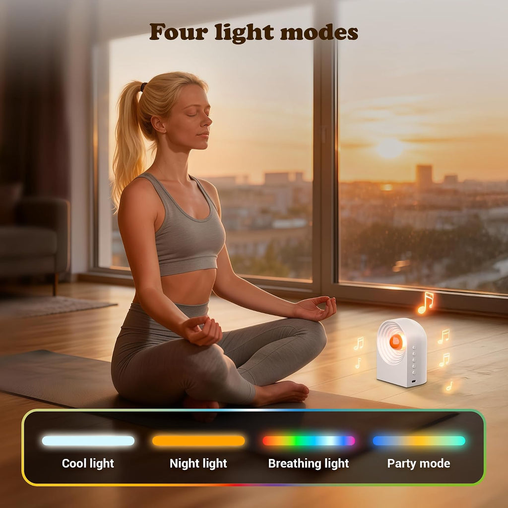 UNEEDE White Noise Sound Machine with Bluetooth Functionality, Night Light, Portable Bluetooth Speaker with Noise Canceling for Office &…
