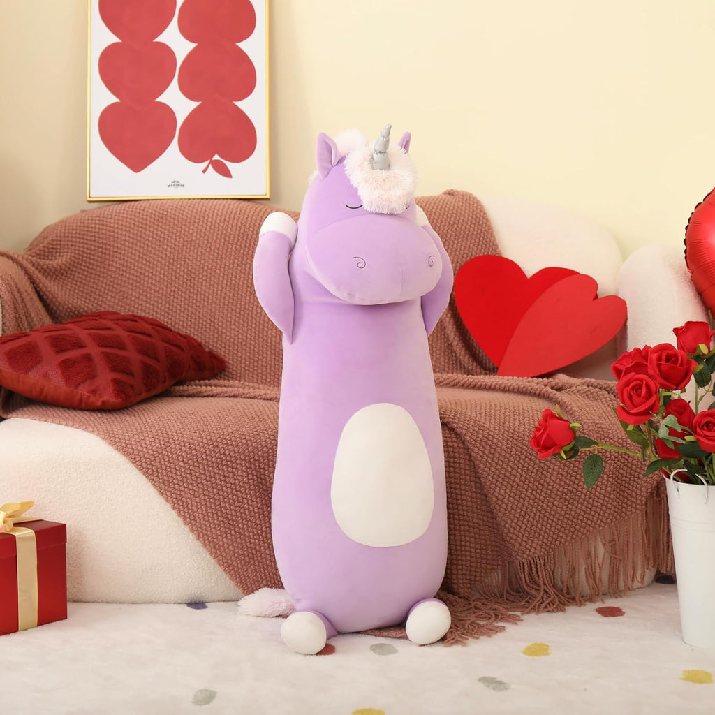 MorisMos Big Unicorn Stuffed Animal 3ft, 36.2'' Long Plush Unicorn Body Pillow for Girl Boy, Giant Stuffed Animal Body Pillow for…