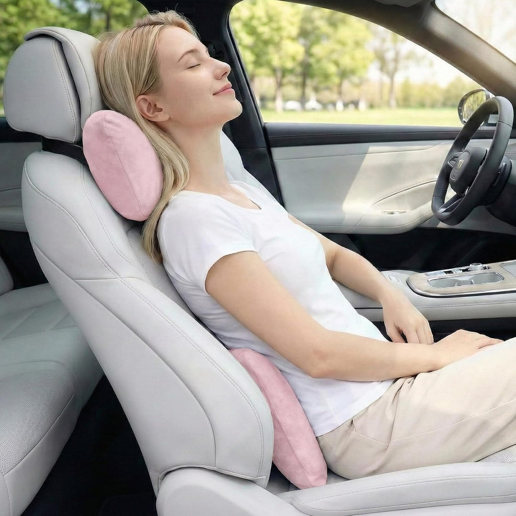 WELBRIT 2PCS Car Pillow for Car Neck Pillow for Driving Seat Neck Support Soft Cushion Back Support Head-Rests for Vehicle Sleeping…