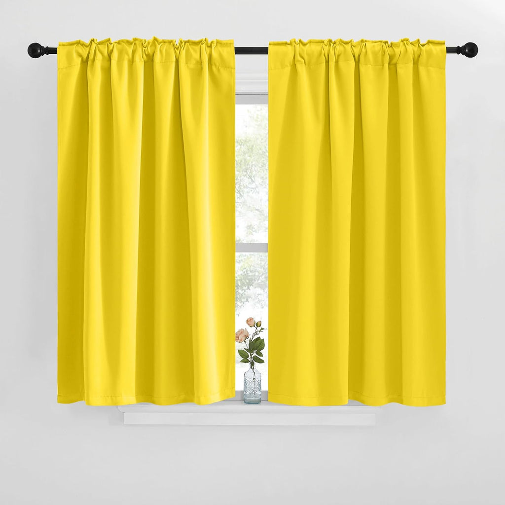 NICETOWN Window Treatment Blackout Curtains and Draperies - (Bright Pink Color) 42x40 inch, 2 Panels, Room Darkening Blackout Panel…