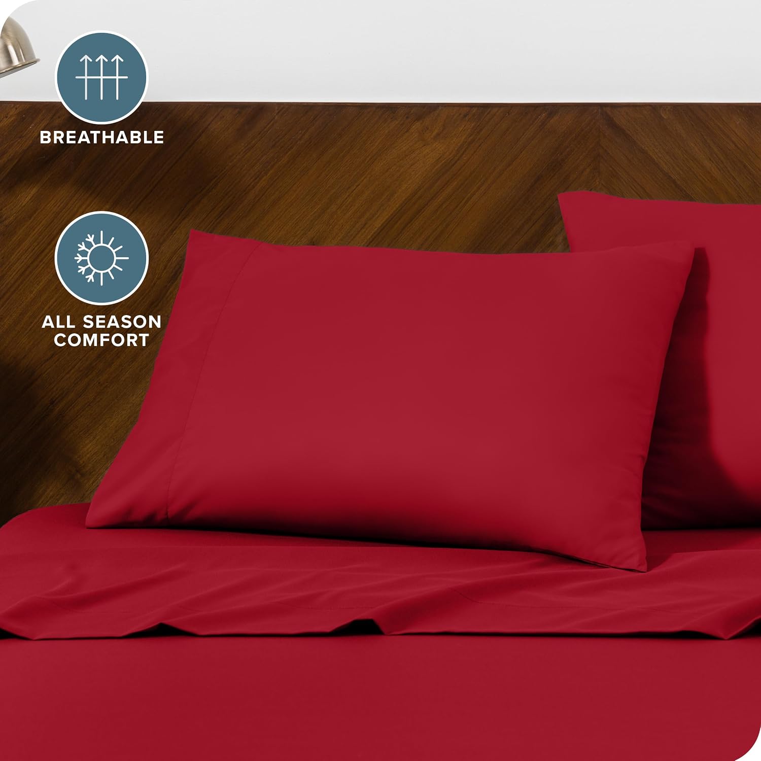 BareHome Bare Home Microfiber Pillow Cases - King Size 20x36 - Cooling Pillowcases - Double Brushed - easy maintenance - Envelope Closure…