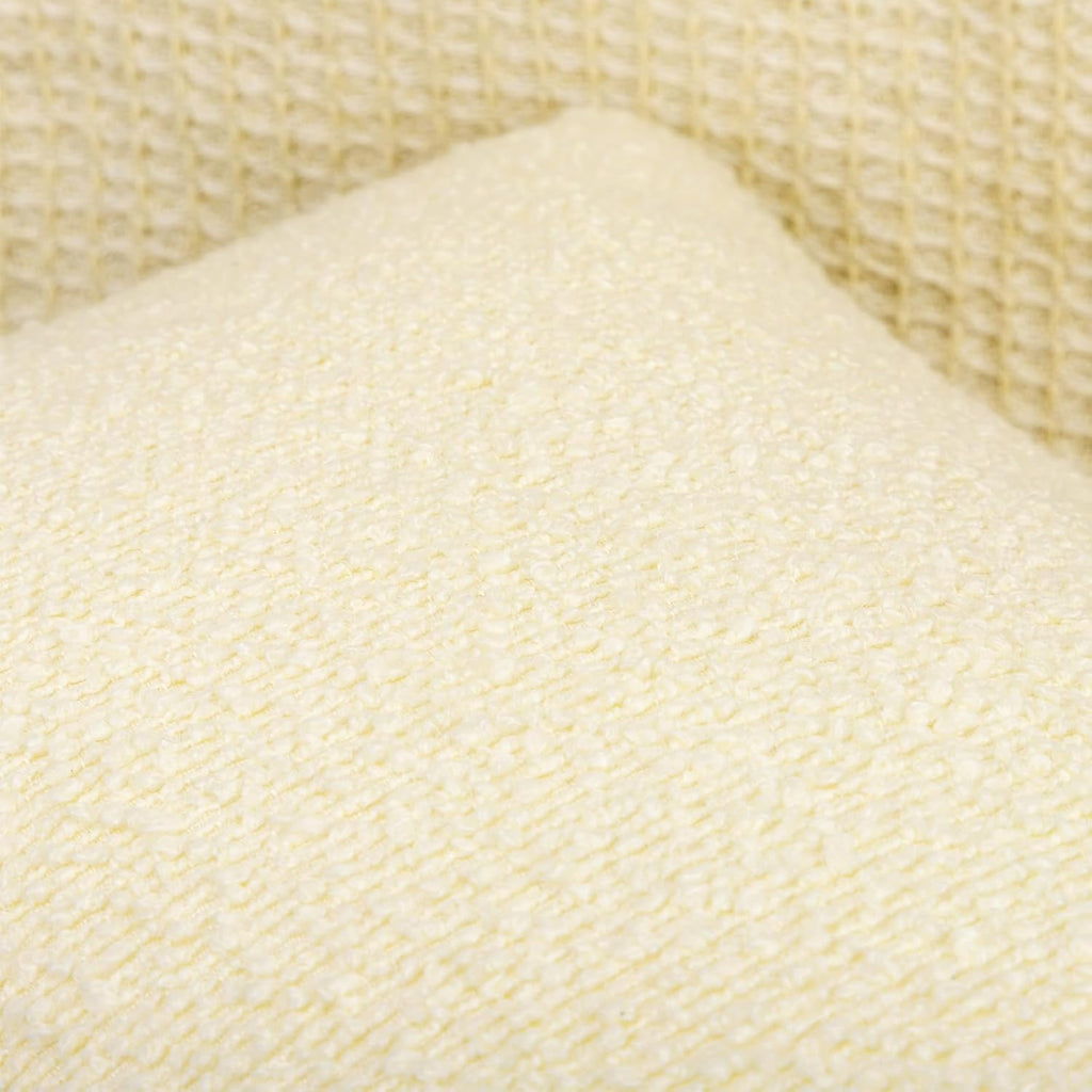 JoraLion 14x36 inch Boucle Lumbar Pillow Cover, Ivory Woven Texture Neutral Long Pillow Cover Breathable Cushion Case for Couch Sofa Bed…