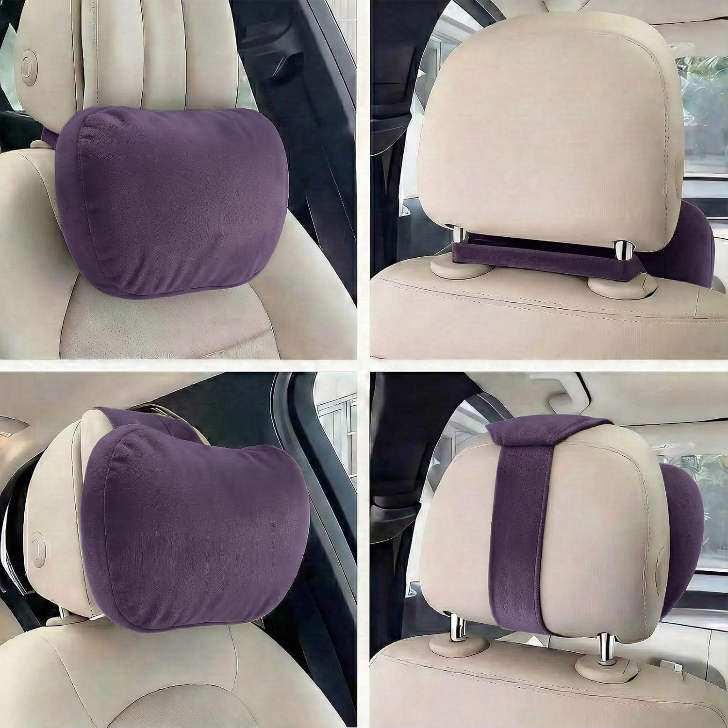 WELBRIT 2PCS Car Pillow for Car Neck Pillow for Driving Seat Neck Support Soft Cushion Back Support Head-Rests for Vehicle Sleeping…