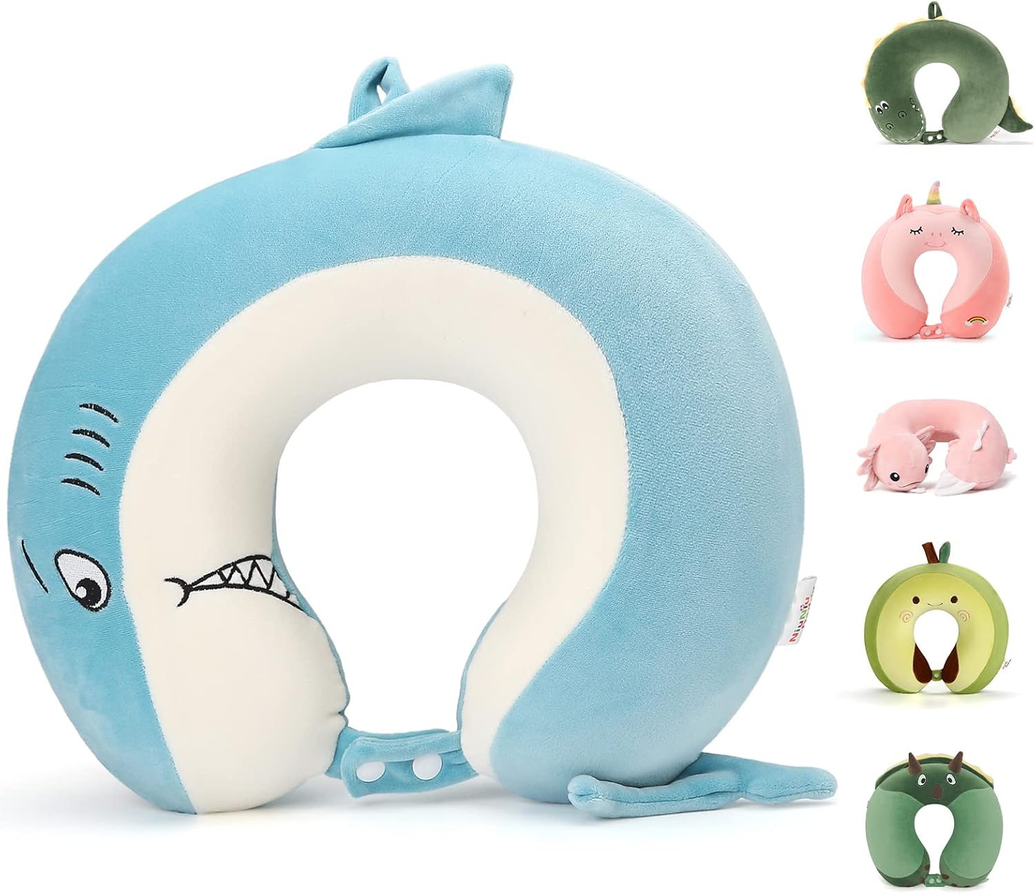 NiuniuDaddy Niuniu Daddy Kids Travel Pillow for Airplane Road Trip Car Seat, Neck Chin Supporting, Stop Head from Falling Forward, Memory F…