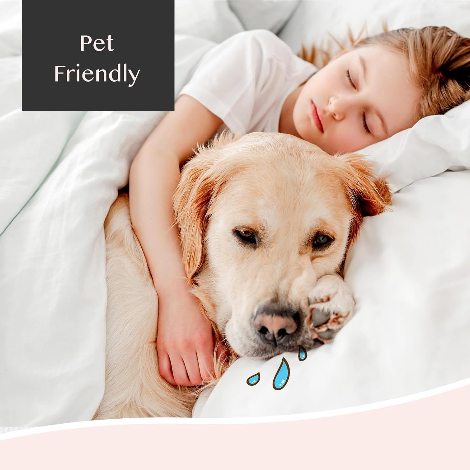 Faunna Waterproof Zippered Pillow Protectors,100% Cotton Queen Size Pillow Covers, Anti-Dust, Stain and Sweat Resistant, Ultra Soft and Breath…