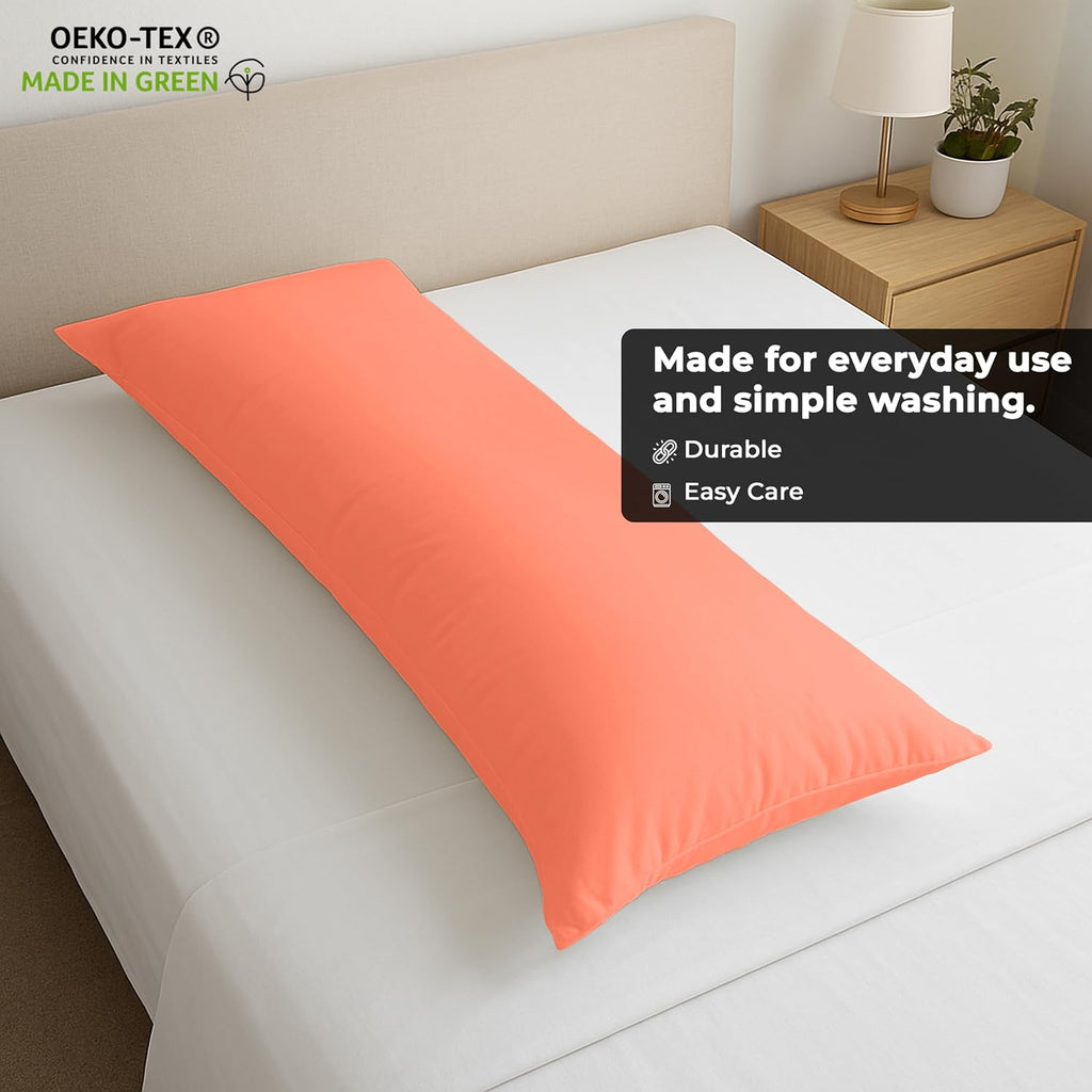 Royalelinens ROYALE LINENS Body Pillow Cover - Double Brushed 1800 Microfiber - 20"x54" with Hidden Zipper Closure - Wrinkle & Fade Resista…