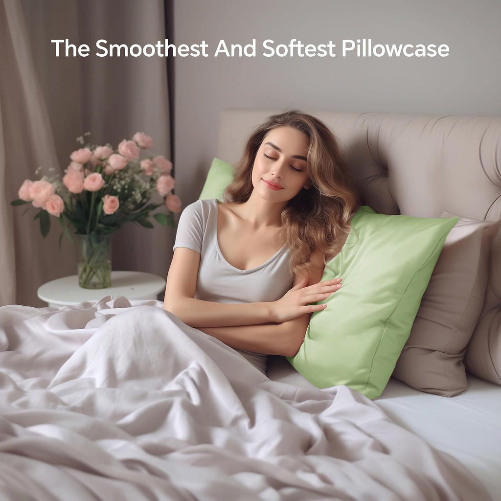 Infiixso Mulberry Silk Pillowcase for Hair and Skin, Silk Pillow Cases Queen Size with Hidden Zipper 20"x30", Extraordinary Smooth and Soft…