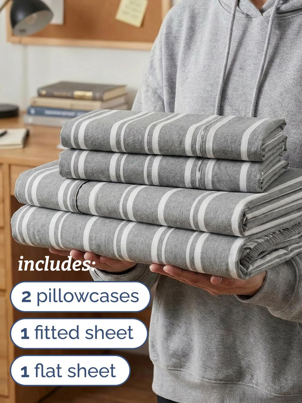 Twin XL 4 Piece Sheet Set - Comfy, Breathable & Cooling - Soft Hotel Luxury Bedding for Women, Men, Kids, Teens & Children - 1 Flat & 1…