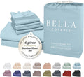 Bella Coterie 6 Piece Luxury Bamboo Viscose California King Size Sheet Set | 100% Organically Grown | Cooling for Hot Sleepers | 18" Deep…
