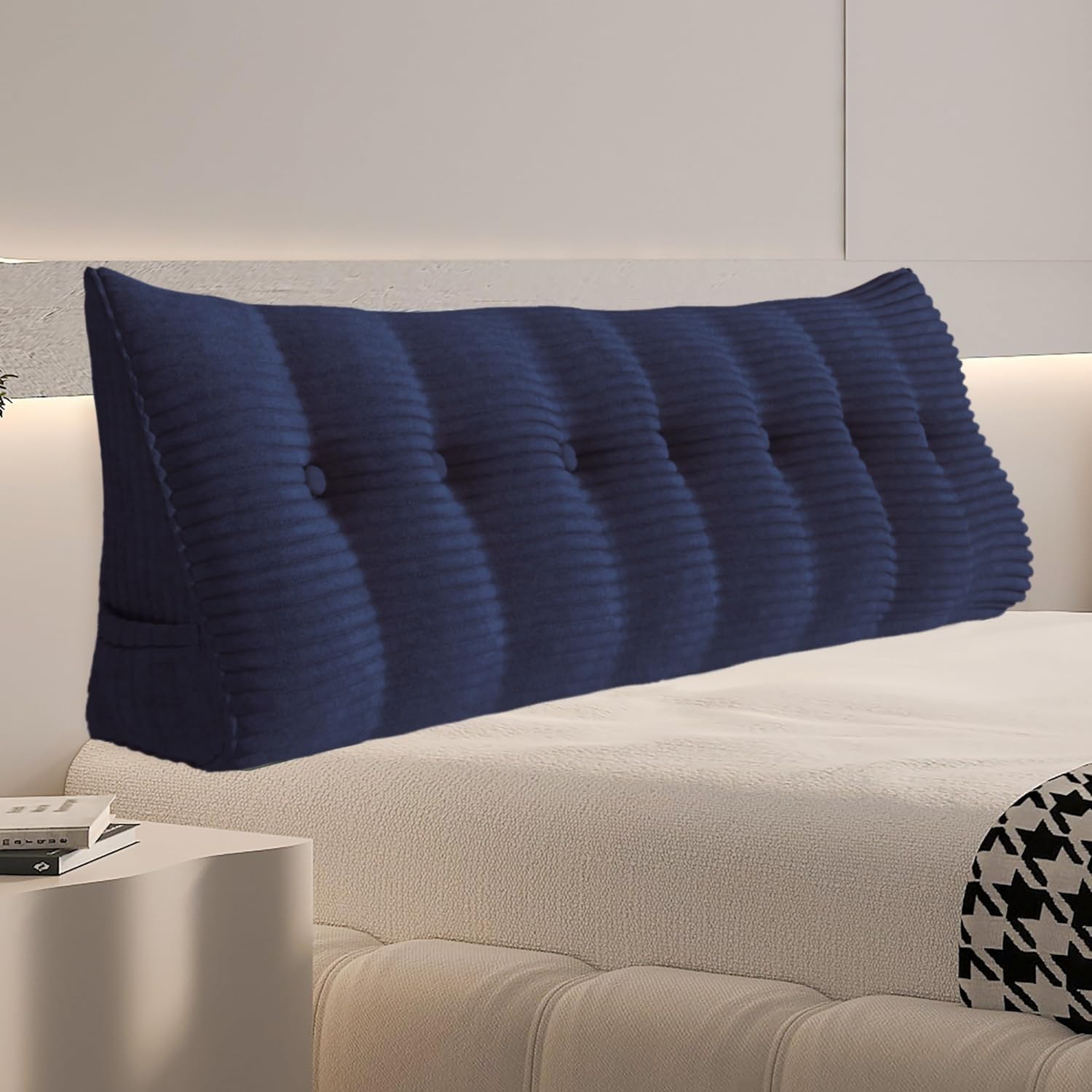 Daneey Headboard Wedge Pillow Bed Wedge Pillow for Headboard Bolster Reading Pillow for Bed Back Pillow for Sitting in Bed Wedge Pillow…