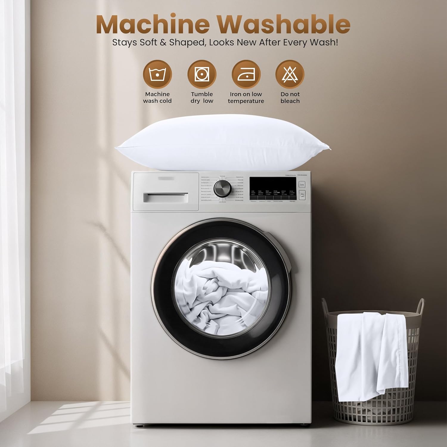 Utopiabedding Utopia Bedding 4 Pack Pillow Protectors with Zipper King Size, Soft Brushed Microfiber Fabric Pillow Cases, Shrinkage and Fad…