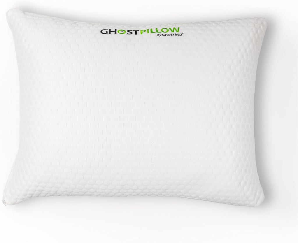 GhostBed Shredded Memory Foam Pillow with Adjustable Gel Memory Foam and Cooling Breathable Cover - King Size Shredded Memory Foam…