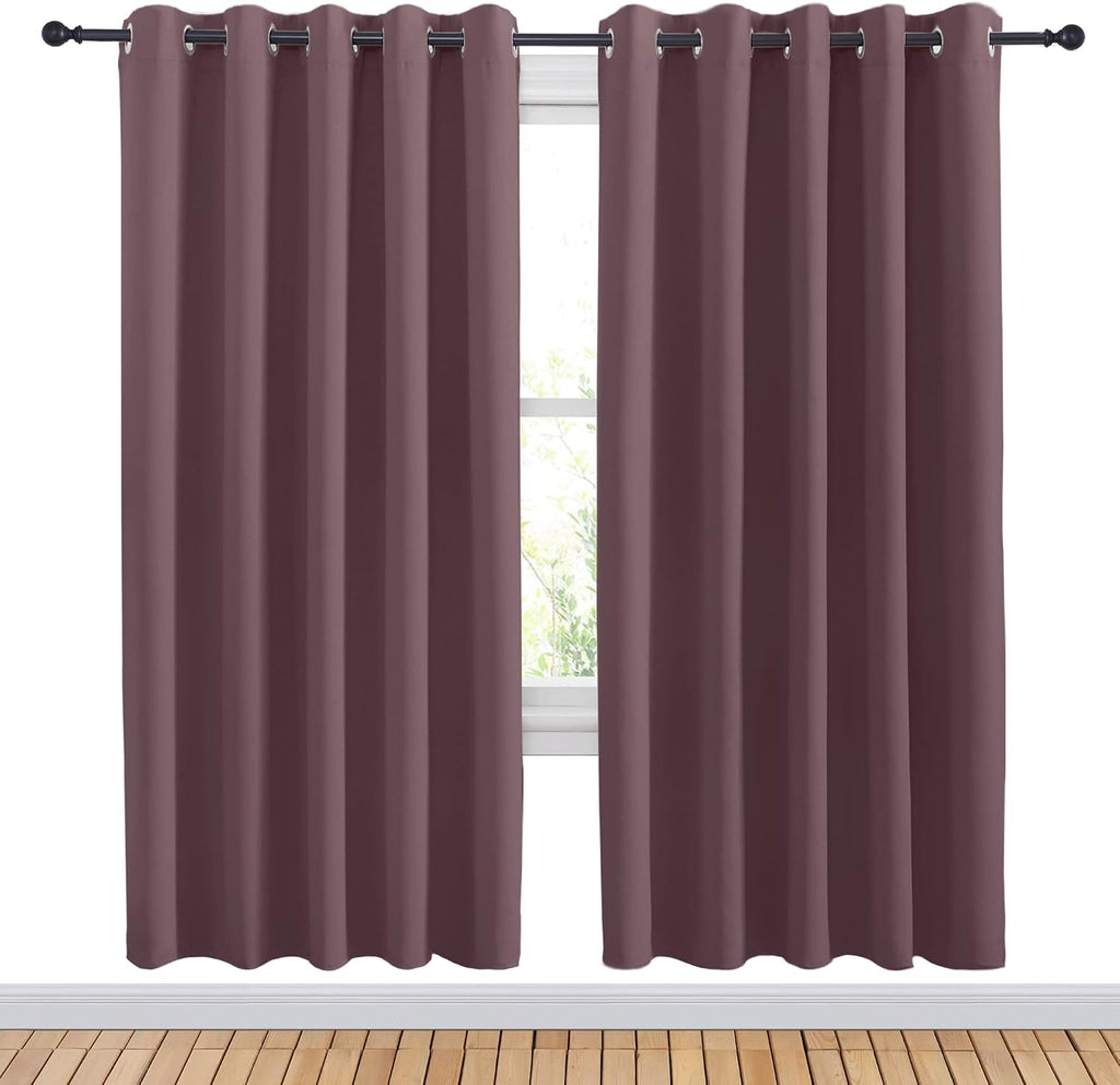 NICETOWN Blackout Draperies Curtains for Kids Room, Window Treatment Thermal Insulated Solid Grommet Blackout Drape Panels for Bedroom…