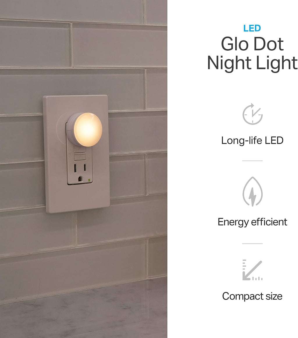 Lights By Night Mini LED Night Light, Plug-In, Dusk To Dawn Sensor, Warm White, Compact, Ambient Lighting, LED Lights for Bedroom…