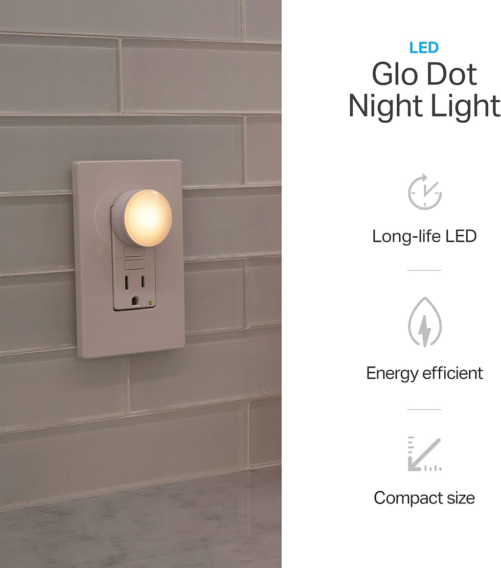 Lights by Night Mini LED Night Light, Plug-In, Dusk to Dawn Sensor, Warm White, Compact, Ambient Lighting, LED Lights for Bedroom…