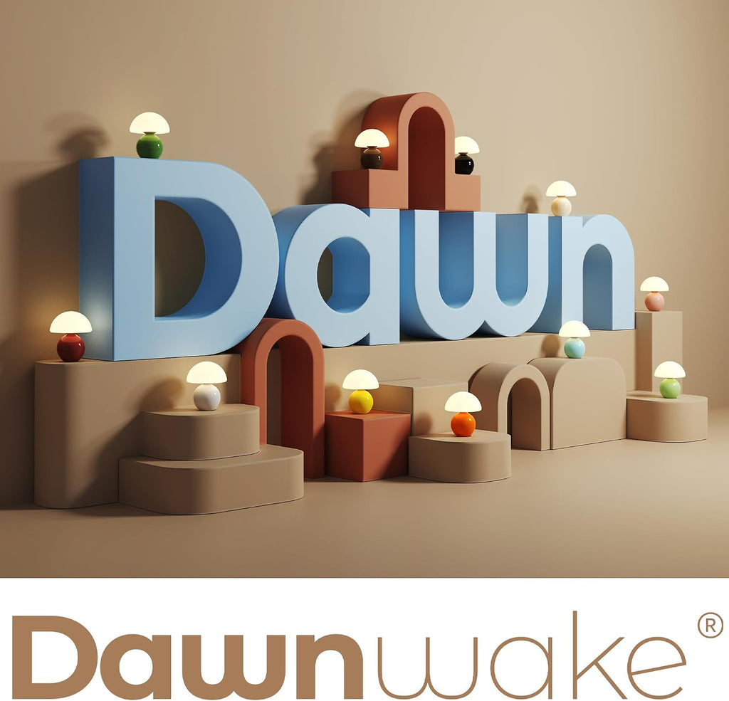 Dawnwake Mushroom Lamp Desk Lamp for Bedroom, Table Bedside Small Lamps for Living Room, Mushroom Decor Cute Mini Modern Mid Century Lamps…
